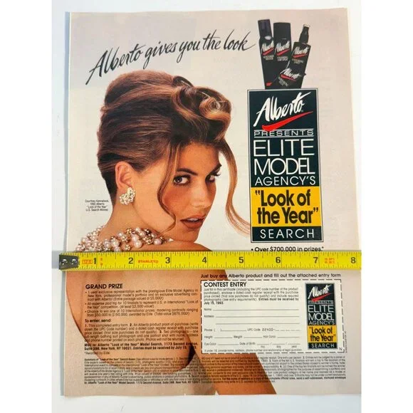 Vintage 1993 Alberto Elite Model Agency Search Beauty Advertisement Print Ad - Picture 3 of 3